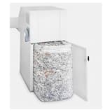 Destructeur de documents confidentiels P4 Coupe croisée Forte capacité 4108 C/C 4 X 40 mm équipé d'un huileur automatique IDEAL — Bac collecteur ouvert