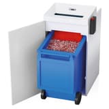 Destructeur de documents confidentiels P4 Coupe croisée 740 Pure max 4,5 x 30 mm équipé d'un huileur automatique HSM — Bac collecteur avec poubelle