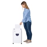 Destructeur de documents très confidentiels P5 Coupe croisée 1500 CP5 2 x 12 mm INTIMUS — Comparateur taille humaine