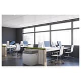 Destructeur de documents confidentiels P4 Coupe croisée 85 OmniShred CP4 3,6 x 43 mm huileur automatique INTIMUS — Mise en situation dans un bureau