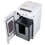 Destructeur de documents confidentiels P4 Coupe croisée AutoShred 400 CP4 4 x 12 mm insertion papier automatique INTIMUS — Bac collecteur ouvert