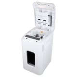 Destructeur de documents confidentiels P4 Coupe croisée AutoShred 400 CP4 4 x 12 mm insertion papier automatique INTIMUS — Bac insertion papier automatique ouvert
