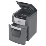 Destructeur de documents très confidentiels P5 Coupe croisée Insertion papier automatique Optimum Autofeed+ 100M 2 x 15 mm avec insertion papier automatique REXEL — Bac extractible et insertion papier automatique