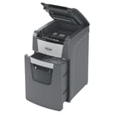 Destructeur de documents très confidentiels P5 Coupe croisée Insertion papier automatique Optimum Autofeed+ 130M 2 x 15 mm avec insertion papier automatique REXEL — Bac extractible et insertion papier automatique