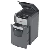 Destructeur de documents confidentiels P4 Coupe croisée Insertion papier automatique Optimum Autofeed+ 130X 4 x 28 mm avec insertion papier automatique REXEL — Bac extractible et insertion papier automatique