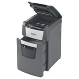 Destructeur de documents très confidentiels P5 Coupe croisée Insertion papier automatique Optimum Autofeed+ 150M 2 x 15 mm avec insertion papier automatique REXEL — Bac extractible et insertion papier automatique