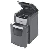 Destructeur de documents confidentiels P4 Coupe croisée Insertion papier automatique Optimum Autofeed+ 150X 4 x 28 mm avec insertion papier automatique REXEL — Bac extractible et insertion papier automatique