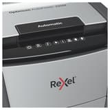 Destructeur de documents très confidentiels P5 Coupe croisée Insertion papier automatique Optimum Autofeed+ 225M 2 x 15 mm avec insertion papier automatique REXEL — Détails boutons