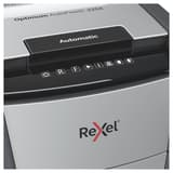 Destructeur de documents confidentiels P4 Coupe croisée Insertion papier automatique Optimum Autofeed+ 225X 4 x 25 mm avec insertion papier automatique REXEL — Détails boutons
