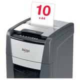 Destructeur de documents confidentiels P4 Coupe croisée Insertion papier automatique Optimum Autofeed+ 225X 4 x 25 mm avec insertion papier automatique REXEL — Insertion papier manuelle