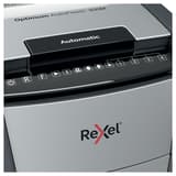 Destructeur de documents très confidentiels P5 Coupe croisée Insertion papier automatique Optimum Autofeed+ 300M 2 x 15 mm avec insertion papier automatique REXEL — Détails boutons