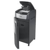 Destructeur de documents très confidentiels P5 Coupe croisée Insertion papier automatique Optimum Autofeed+ 600M 2 x 15 mm avec insertion papier automatique REXEL — Bac extractible et insertion papier automatique
