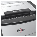 Destructeur de documents confidentiels P4 Coupe croisée Insertion papier automatique Optimum Autofeed+ 600X 4 x 36 mm avec insertion papier automatique REXEL — Détails boutons