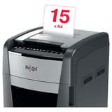 Destructeur de documents confidentiels P4 Coupe croisée Insertion papier automatique Optimum Autofeed+ 600X 4 x 36 mm avec insertion papier automatique REXEL — Insertion papier manuelle