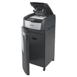 Destructeur de documents confidentiels P4 Coupe croisée Insertion papier automatique Optimum Autofeed+ 750X 4 x 30 mm avec insertion papier automatique REXEL — Bac extractible et insertion papier automatique