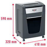 Destructeur de documents confidentiels P4 Coupe croisée Momentum P420+ 4 x 35 mm REXEL — Dimensions