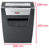 Destructeur de documents P3 Coupe croisée Momentum X312 5 x 42 mm REXEL — Dimensions