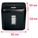 Destructeur de documents confidentiels P4 Coupe croisée Promax QS RPX612 4 x 40 mm REXEL — Cotes : 302 mm de large, 183 mm de profondeur, 338 mm de haut, 4,7 kg
