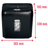 Destructeur de documents P2 Coupe droite Promax QS RPS812 6 mm REXEL — Dimensions