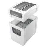 Destructeur de documents confidentiels P4 Coupe croisée IQ Slim Home Office 4 x 28 mm LEITZ — Corbeille amovible ouverte