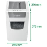 Destructeur de documents confidentiels P4 Coupe croisée IQ Slim Home Office 4 x 28 mm LEITZ — Dimensions