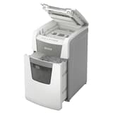 Destructeur de documents confidentiels P4 Coupe croisée Insertion papier automatique IQ Autofeed+ 150 4 x 30 mm avec insertion papier automatique LEITZ — Bac extractible et insertion papier automatique
