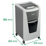 Destructeur de documents confidentiels P4 Coupe croisée Insertion papier automatique IQ Autofeed+ 300 4 x 30 mm avec insertion papier automatique LEITZ — Dimensions
