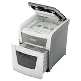 Destructeur de documents confidentiels P4 Coupe croisée Insertion papier automatique IQ Autofeed+ 50X  4 x 28 mm avec insertion papier automatique LEITZ — Bac extractible et insertion papier automatique