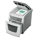 Destructeur de documents confidentiels P4 Coupe croisée Insertion papier automatique IQ Autofeed+ 50X  4 x 28 mm avec insertion papier automatique LEITZ — Capacité insertion papier automatique