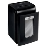 Destructeur de documents confidentiels P4 Coupe croisée Promax QS RSX1535 4 x 40 mm REXEL — Porte latérale ouverte sur la corbeille de 38 litres