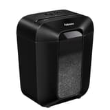 Destructeur de documents confidentiels P4 Coupe croisée Powershred LX41 Mini-Cut 4 x 12 mm FELLOWES — Vue latérale du bac et de son bloc de coupe - destructeur de papier fellowes