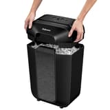 Destructeur de documents confidentiels P4 Coupe croisée Powershred LX70 4 x 40 mm noir FELLOWES — Bloc de coupe pose sur son bac - destructeur de papier fellowes