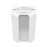 Destructeur de documents confidentiels P4 Coupe croisée Powershred LX70 4 x 40 mm blanc FELLOWES — Fenêtre de visualisation du remplissage du bac - destructeur de papier fellowes