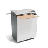 Matelasseur de cartons pour calage ecoChip standard ProfiPack monophasé HSM — Vue de droite en fonctionnement - 1 carton