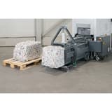 Combinaison destructeur-presse à balles P3 Coupe croisée Forte capacité SP 5088 Powerline 6 x 40-53 mm HSM - Balle de papier compressé de 90 kg sortie du canal de la presse de la combinaison HSM Powerline SP 5088