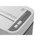 Destructeur de documents confidentiels P4 Coupe croisée Insertion papier automatique ShredMATIC 150 P4 4 x 12 mm avec insertion papier automatique DAHLE — Tableau de commande du Dahle ShredMATIC 150 : marche avant, marche arrière et voyants de surcharge et de surchauffe