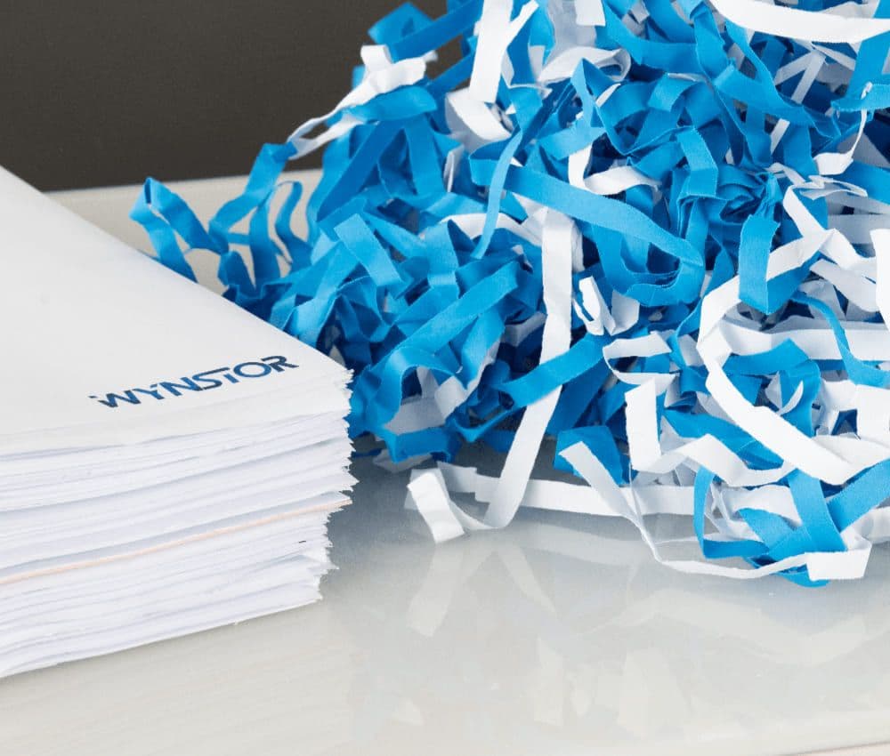 Destruction de documents non confidentiels selon le niveau de sécurité P1 de la norme DIN 66399.