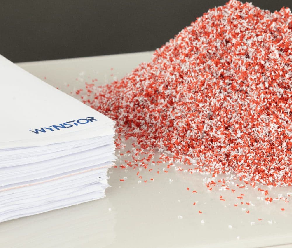 Destruction de documents hautement confidentiels selon la norme DIN 66399 P7.
