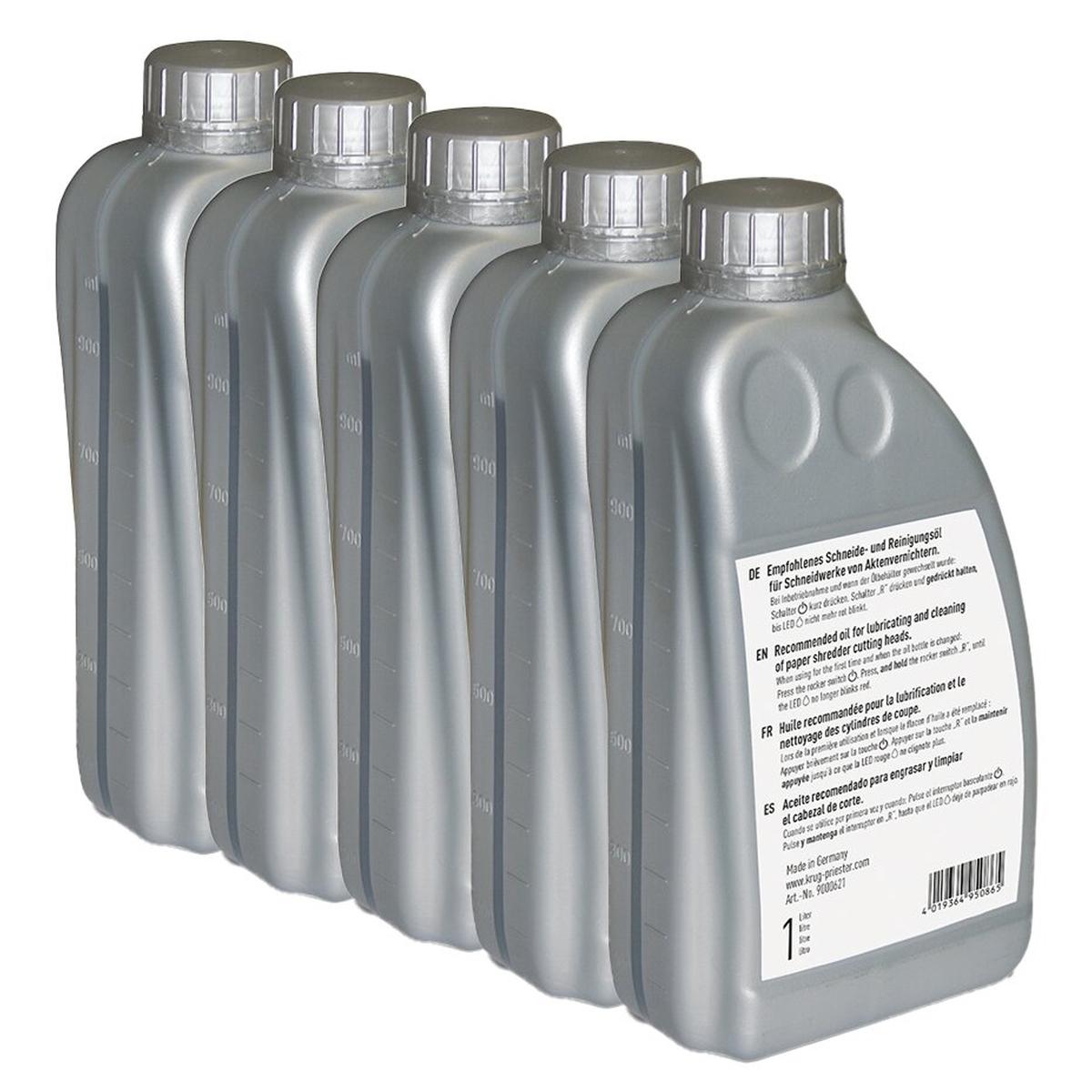 Lot de 5 bidons d'huile de lubrification 1 L IDEAL — Base