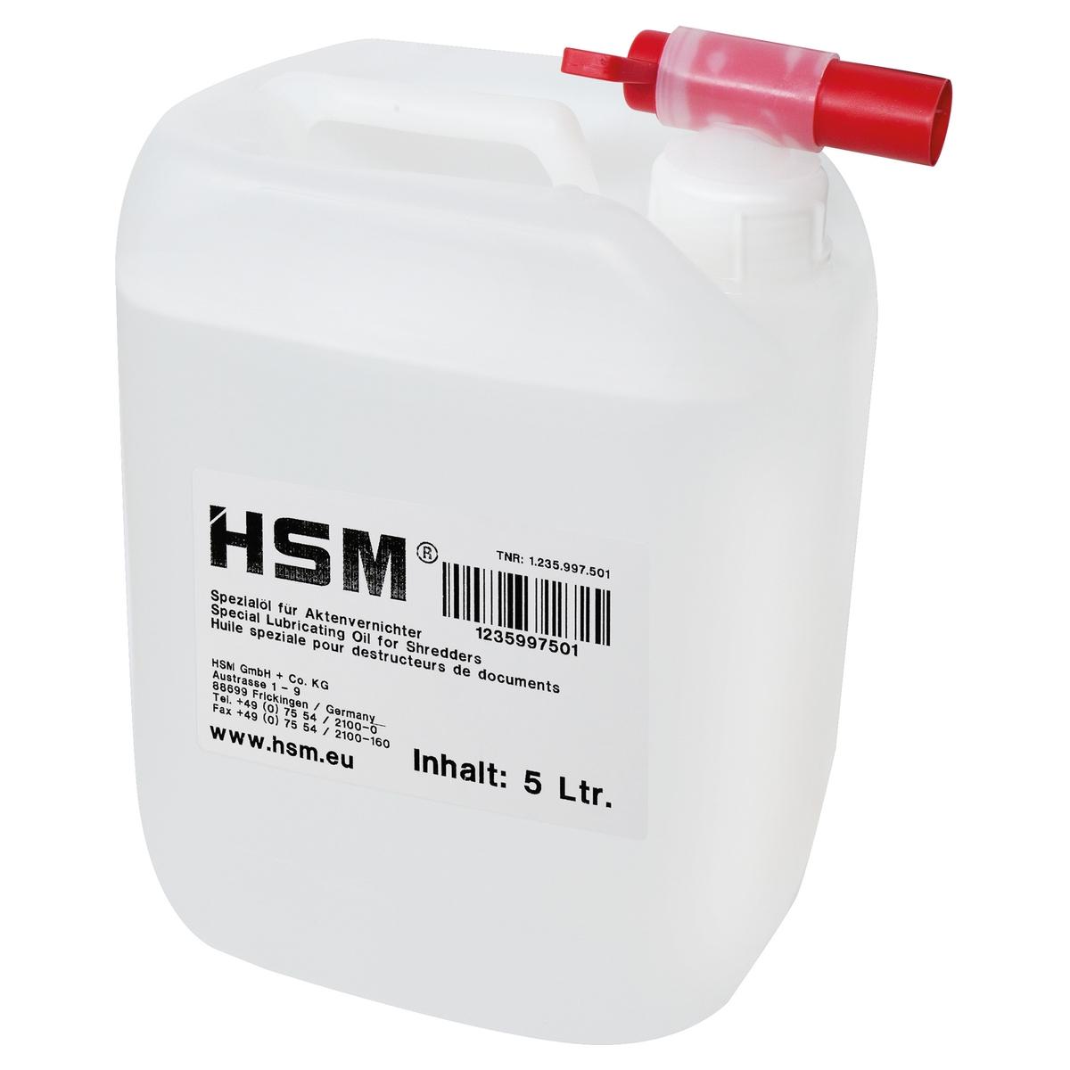 Bidon d'huile de lubrification 5 L HSM — Base