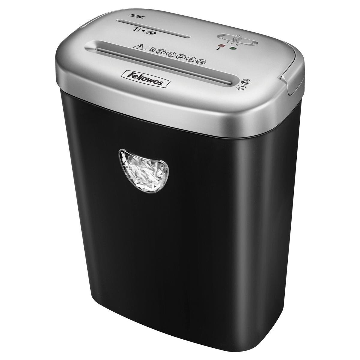 Destructeur de documents confidentiels P4 Coupe croisée Powershred 53C 4 x 35 mm FELLOWES — Base