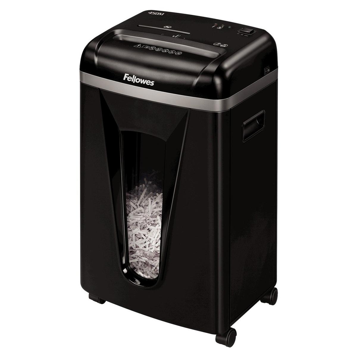 Destructeur de documents très confidentiels P5 Coupe croisée Microshred 450M 2 x 12 mm FELLOWES — Base