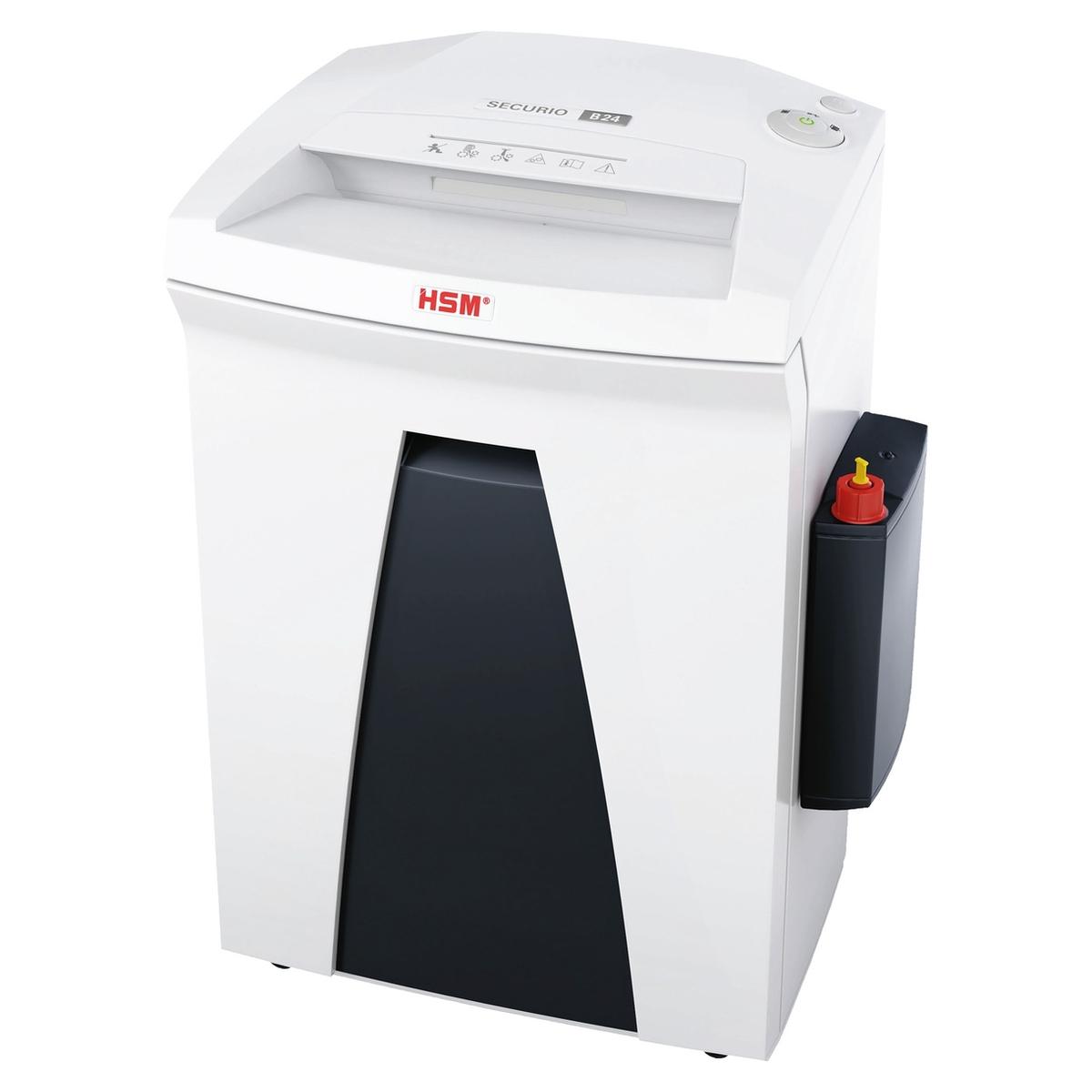 Destructeur de documents confidentiels P4 Coupe croisée B24 Securio 4,5 x 30 mm équipé d'un huileur automatique HSM — Base
