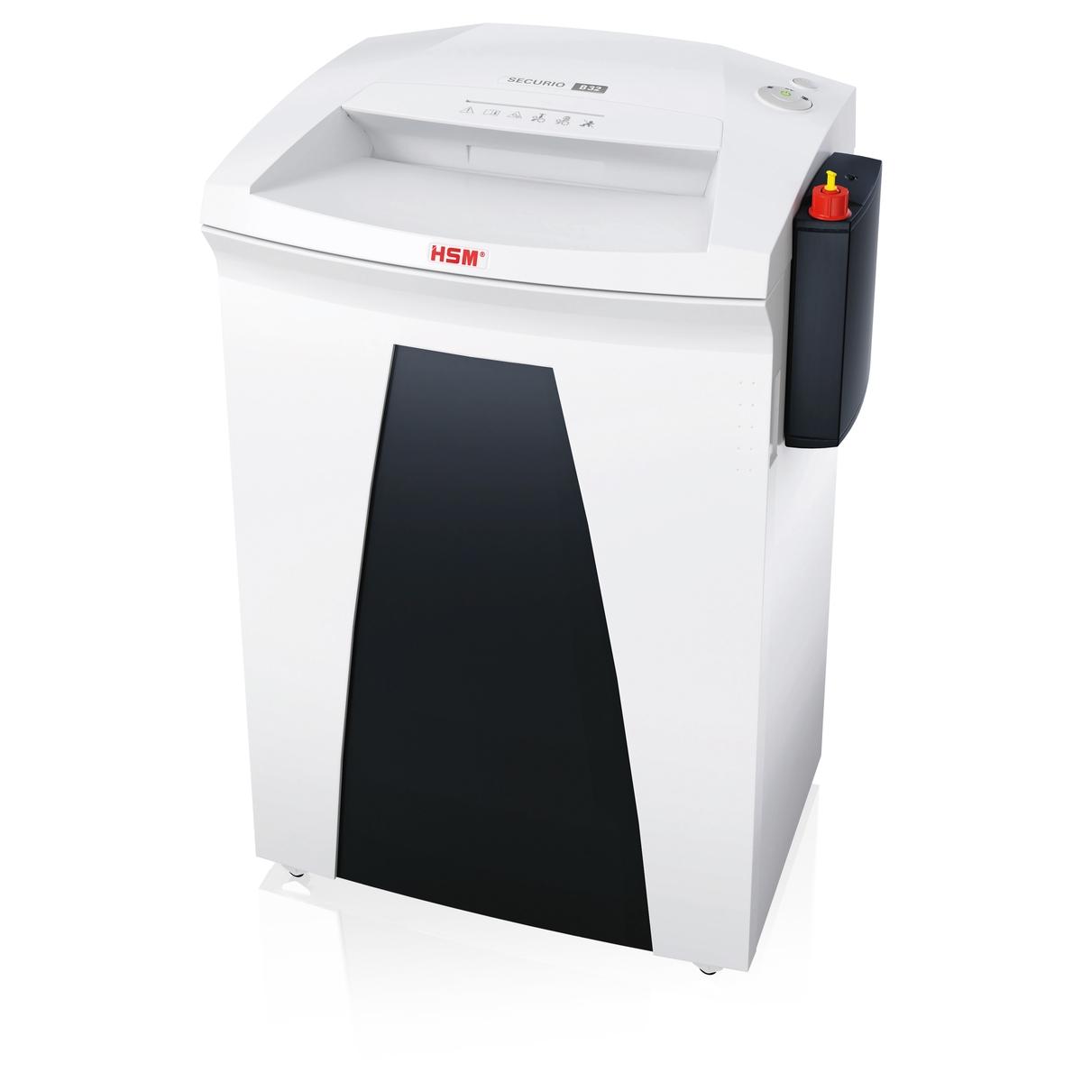 Destructeur de documents confidentiels P4 Coupe croisée B32 Securio 4,5 x 30 mm équipé d'un huileur automatique HSM — Base