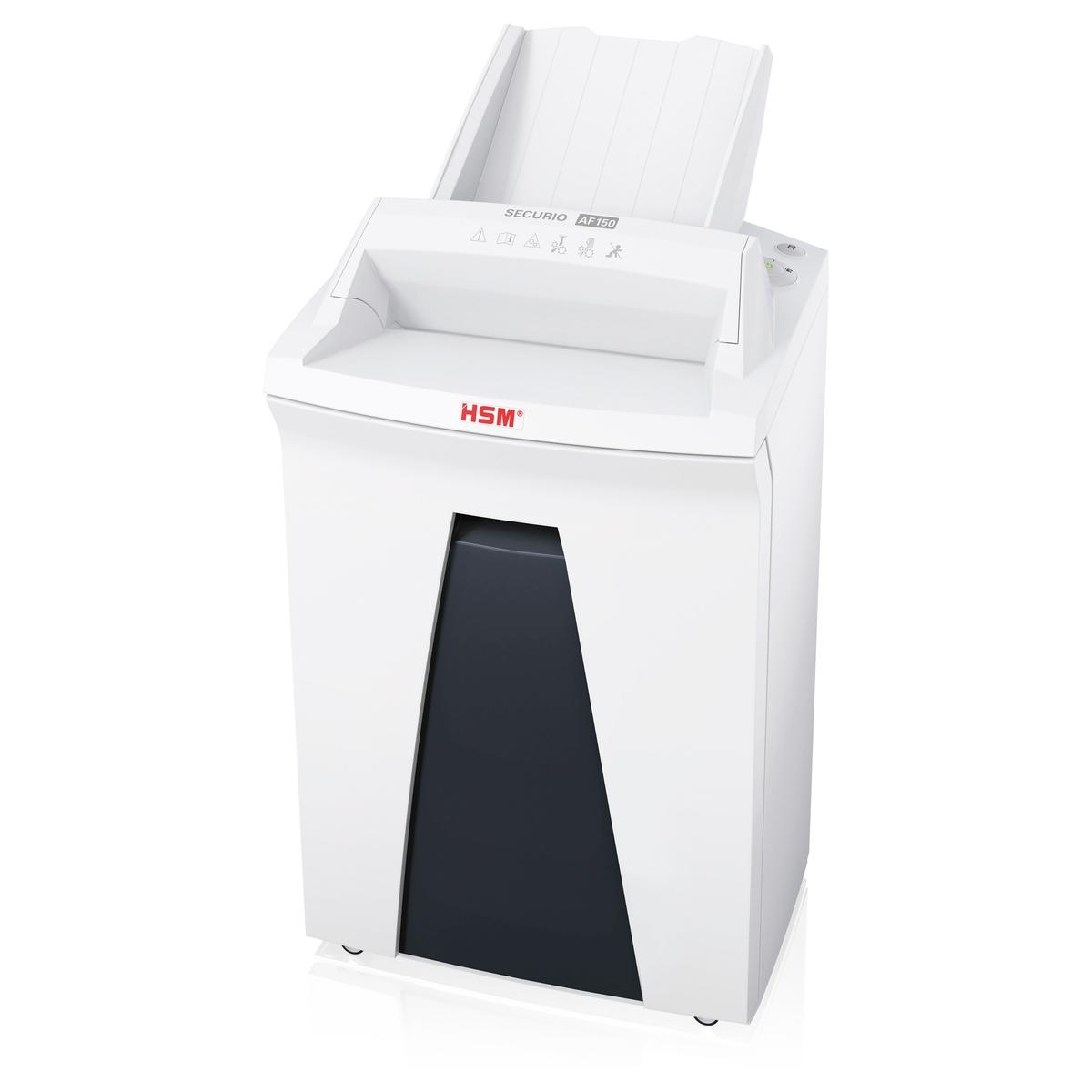 Destructeur de documents confidentiels P4 Coupe croisée Insertion papier automatique AF150 Securio AutoFeed 4,5 x 30 mm avec insertion papier automatique HSM — Base
