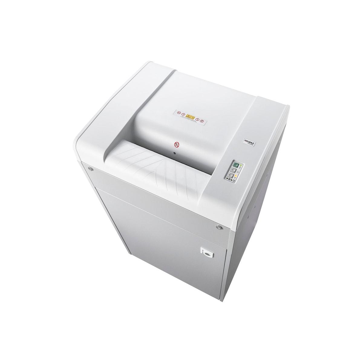 Destructeur de documents très secrets P7 Coupe micro-particules Professional 719 0,8 x 4,7 mm DAHLE - Vue de trois quarts du destructeur de documents DAHLE 719 Professional 0,8 x 4,7 mm, capot et panneau de commande
