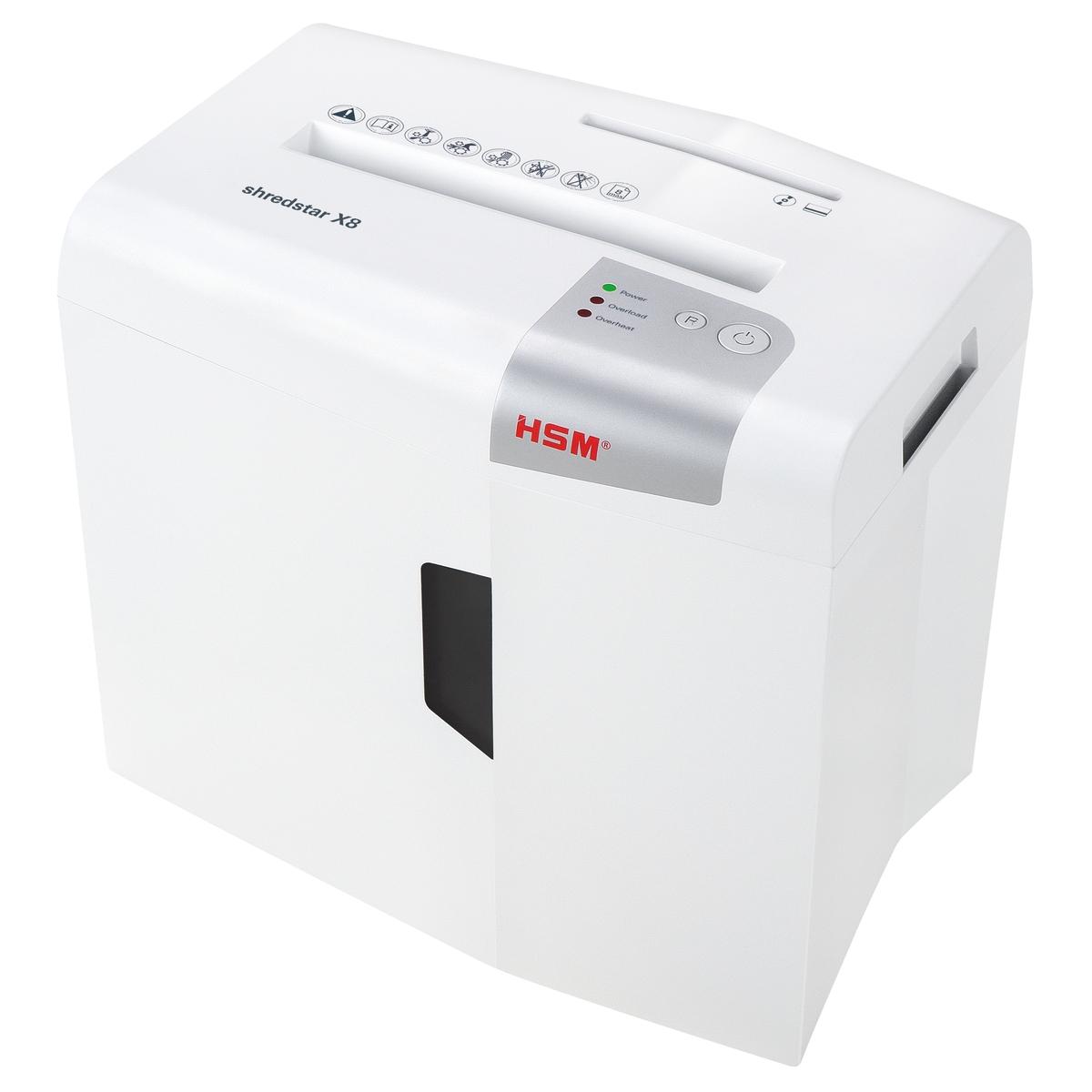 Destructeur de documents confidentiels P4 Coupe croisée X8 Shredstar 4,5 x 30 mm HSM — Base