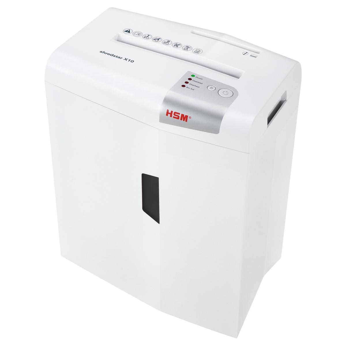 Destructeur de documents confidentiels P4 Coupe croisée X10 Shredstar 4,5 x 30 mm HSM — Base