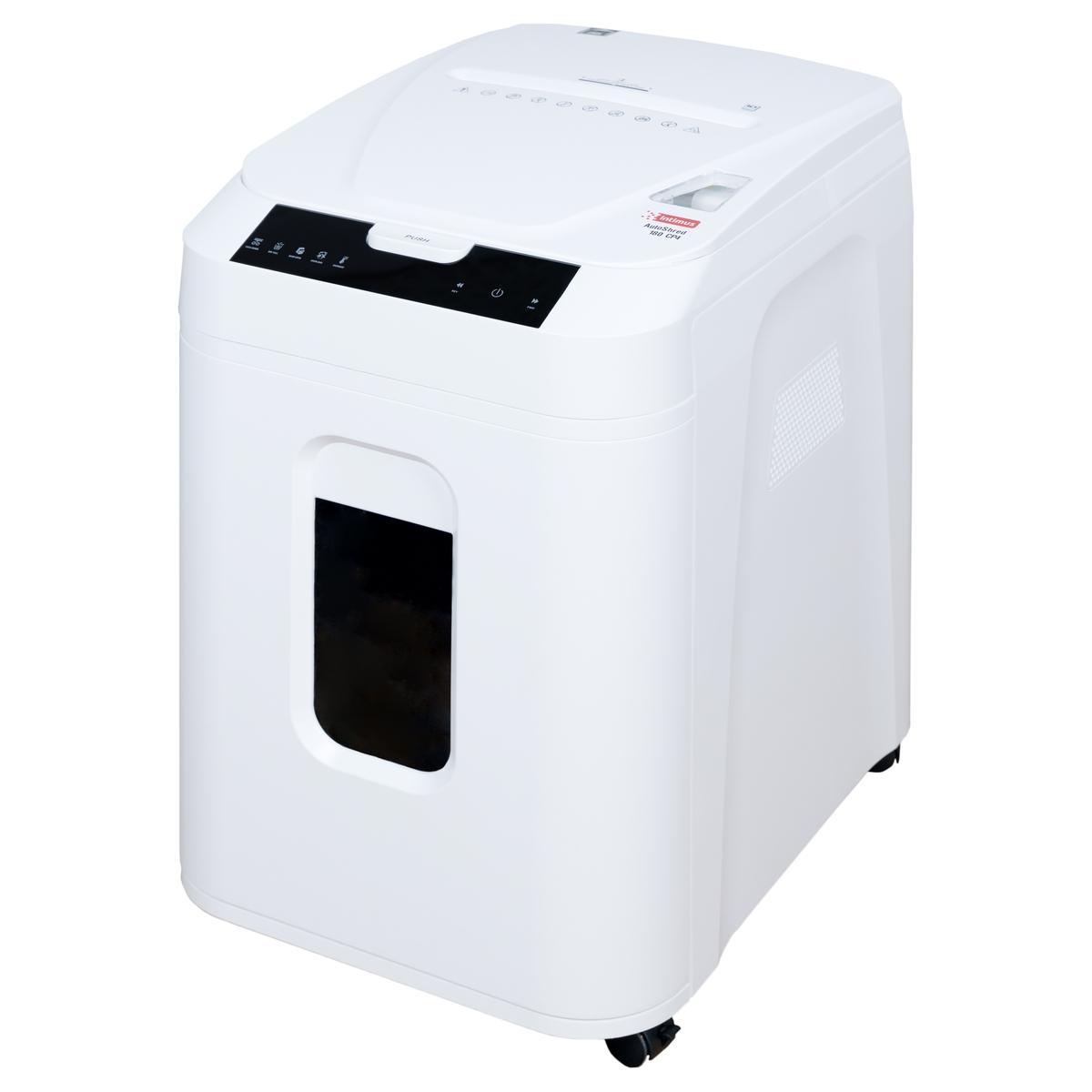 Destructeur de documents confidentiels P4 Coupe croisée AutoShred 180 CP4 4 x 12 mm insertion papier automatique INTIMUS — Base