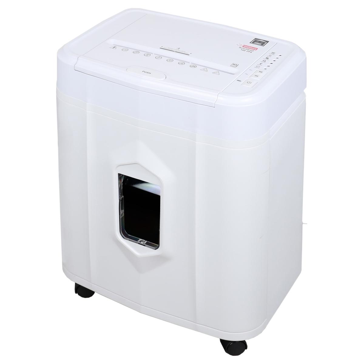 Destructeur de documents confidentiels P4 Coupe croisée AutoShred 140 CP4 4 x 12 mm insertion papier automatique INTIMUS — Base